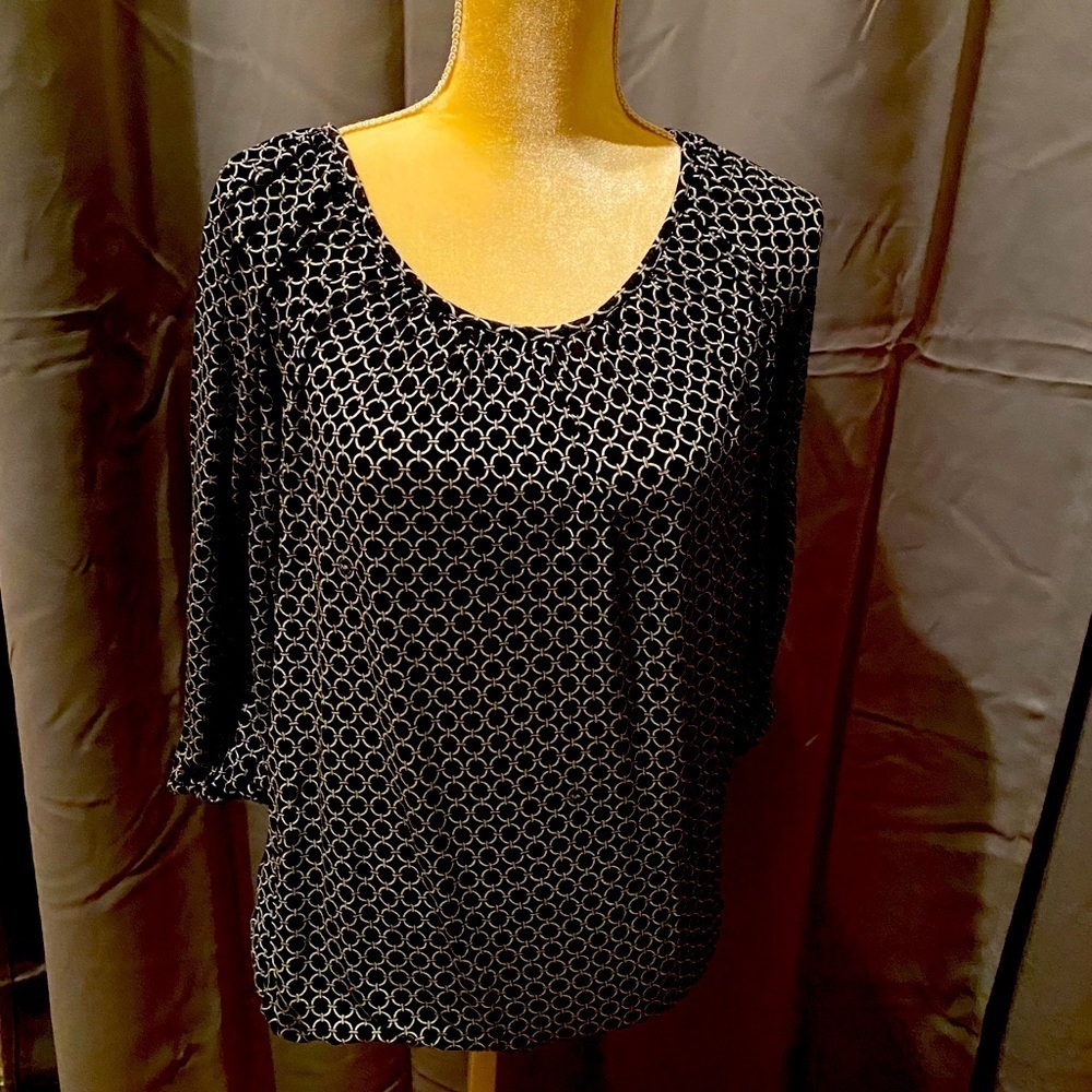Michael Kors Black & White long sleeve top